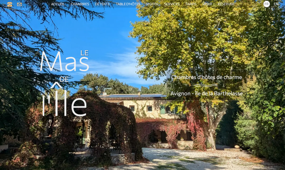 Site Internet du Mas de l'île